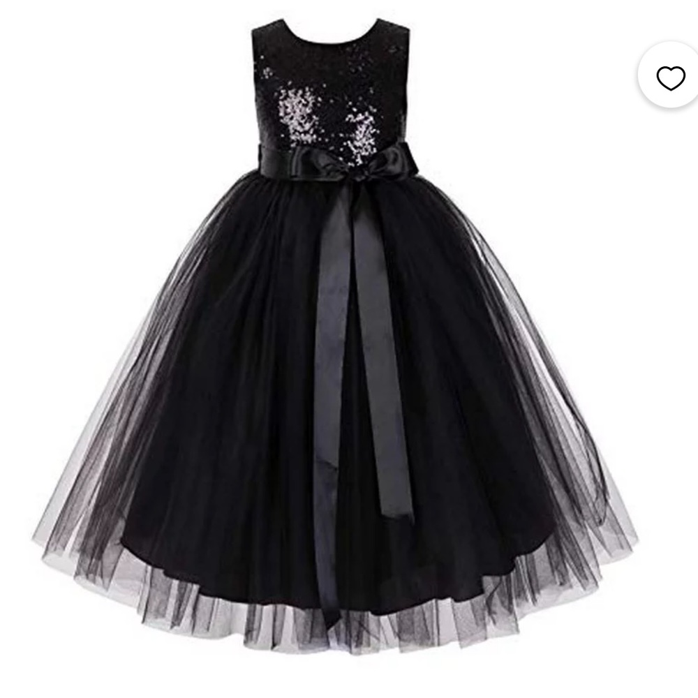 Ekidsbridal Heart Cutout Sequin Formal Dress Wedding Flower Girl Formal Dress